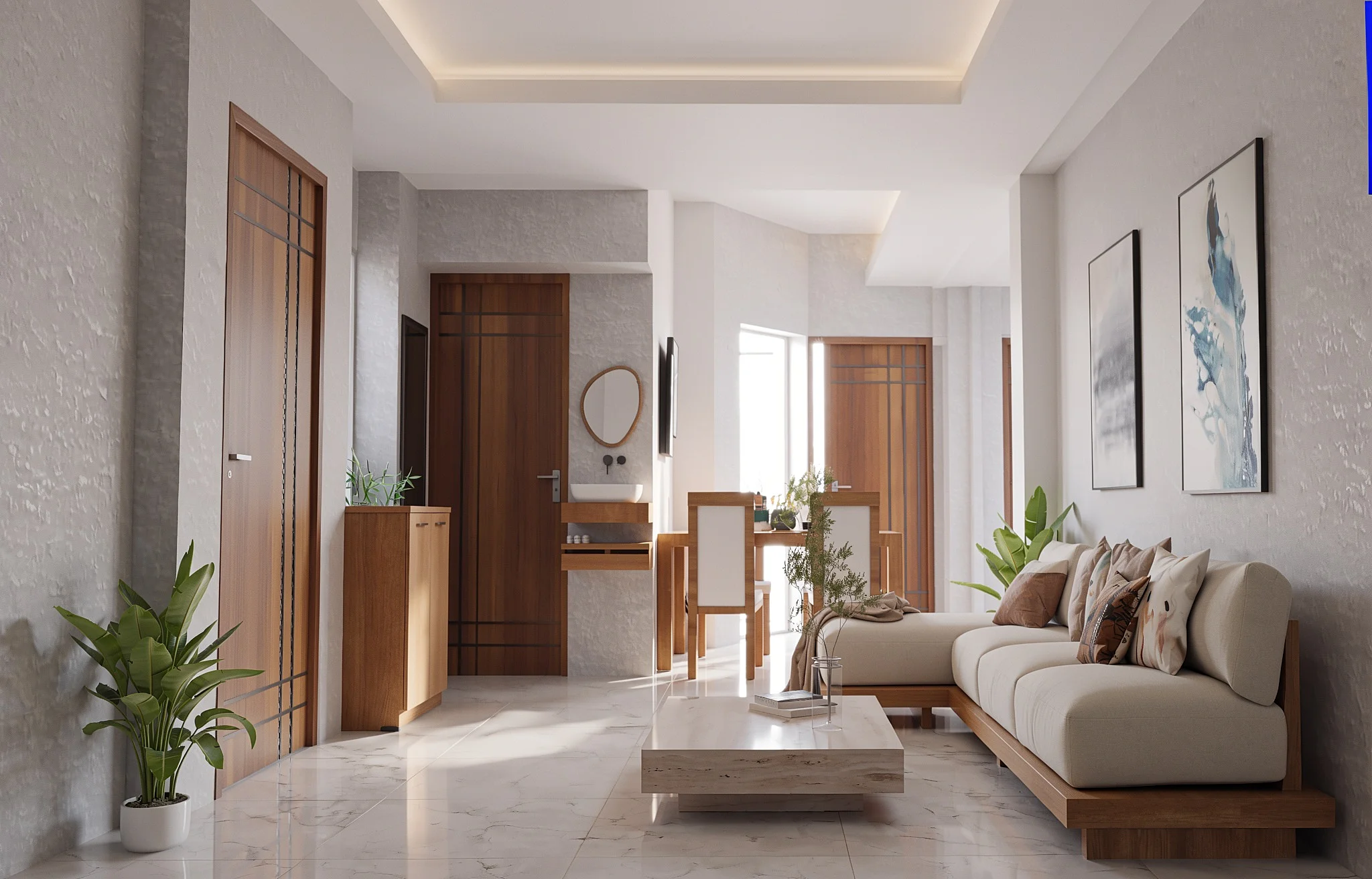 Modern Warm Minimalist Interior